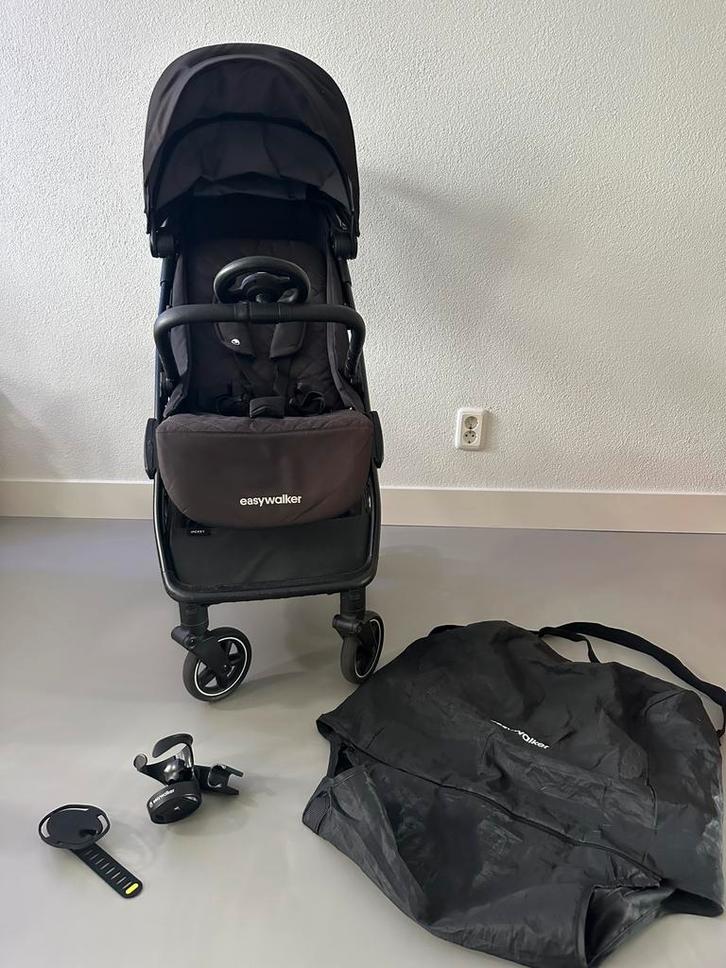 Te huur Easywalker Jackey zwart compacte reisbuggy, Kinderen en Baby's, Buggy's, Zo goed als nieuw, Overige merken, Verstelbare rugleuning