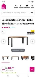 Eettafel van leen bakker 180 bij 90, Zo goed als nieuw, Vijf personen of meer, 150 tot 200 cm, Rechthoekig