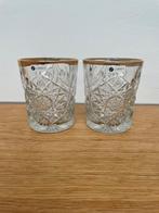 2 Libbey Hobstar glazen met gouden randje, Verzamelen, Glas en Borrelglaasjes, Ophalen of Verzenden, Nieuw, Frisdrankglas