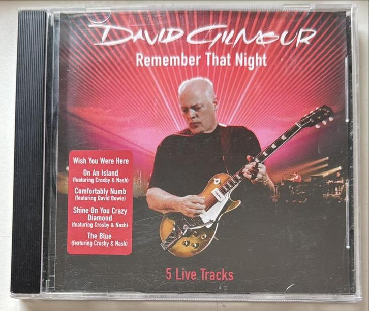 DAVID GILMOUR,Remember that Night,5 Live tracks,David Bowie, Cd's en Dvd's, Cd's | Rock, Zo goed als nieuw, Progressive, Verzenden