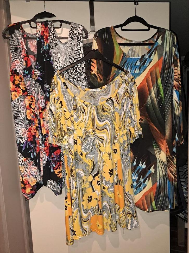 Magna Fashion,  topjes en tuniek/jurk, 48/50 en 52/54, Kleding | Dames, Grote Maten, Zo goed als nieuw, Blouse of Tuniek, Overige kleuren