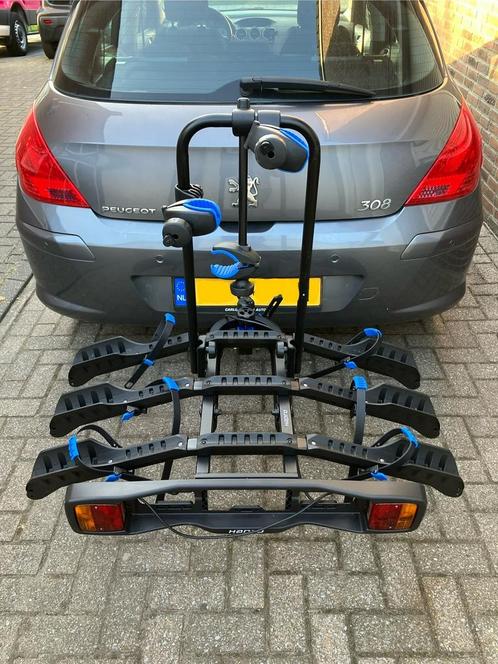Te huur: fietsendrager voor 3 fietsen, Auto diversen, Fietsendragers, Nieuw, Trekhaakdrager, 3 fietsen of meer, Brede banden, Elektrische fiets