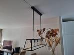 Industriële lamp zwart metaal glas 5 lampen, Ophalen of Verzenden, Zo goed als nieuw, Metaal, Minder dan 50 cm