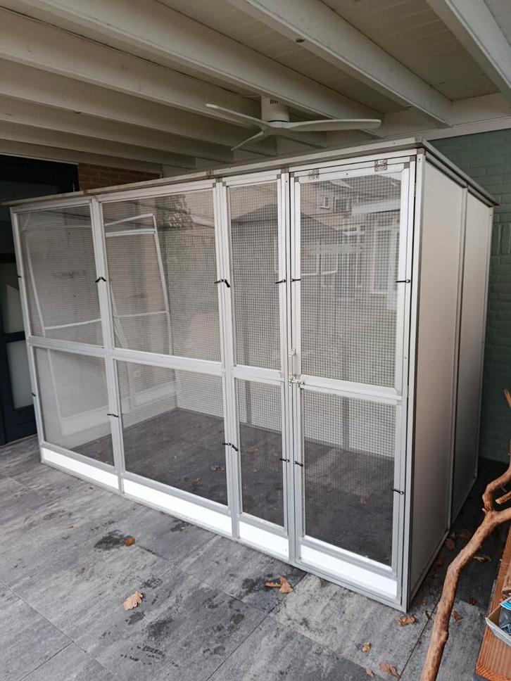 Aluminium voliere, Dieren en Toebehoren, Vogels | Hokken en Kooien, Volière, Aluminium, Ophalen of Verzenden