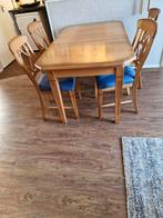 Eetkamertafel met 4 stoelen, Ophalen, Zo goed als nieuw, 4 tot 6 stoelen