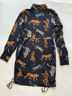 Zwarte Jurk met Dierenprint - Seven Sisters - Maat M, Maat 38/40 (M), Zwart, Ophalen of Verzenden, Zo goed als nieuw