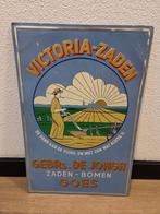 Oude Aluminium Reclamebord Victoria Zaden, Ophalen of Verzenden
