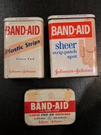 3 oude Band-Aid blikken pleister doosjes Johnson & Johnson, Ophalen of Verzenden