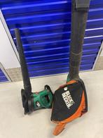 Elektrische bladblazer en zuiger met opvangzak, Ophalen, Gebruikt, Ruggedragen, Met opvangzak