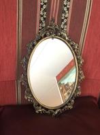 Barok spiegel koperen lijst antiek ovaal, Huis en Inrichting, Woonaccessoires | Spiegels, Nieuw, Minder dan 100 cm, Minder dan 50 cm