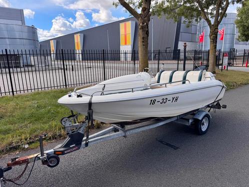 Clever 420 Quicksilver Consoleboot 60 PK Yamaha met trailer, Watersport en Boten, Speedboten, Gebruikt, 3 tot 6 meter, Benzine