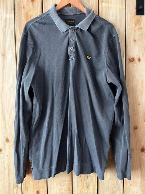 PME Legend longsleeve polo - maat XL - tijdloos grijs, Kleding | Heren, Polo's, Zo goed als nieuw, Maat 56/58 (XL), Grijs, Ophalen of Verzenden