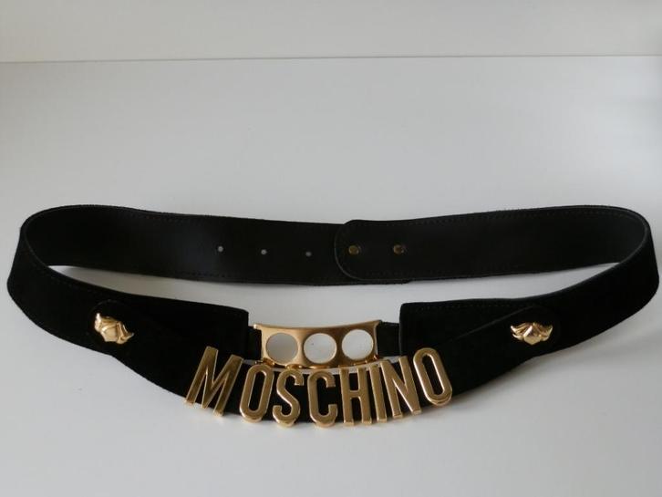 Moschino riem of ceinture . Vintage., Kleding | Dames, Riemen en Ceinturen, Zo goed als nieuw, 90 tot 100 cm, 3 tot 5 cm, Zwart