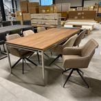 Teak tafel etnhicraft 200cm rvs poot super aanbieding nieuw, Huis en Inrichting, Tafels | Eettafels, Teakhout, Vijf personen of meer