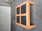 Eiken salontafel met leisteen inleg, Huis en Inrichting, Ophalen, Gebruikt, 75 cm of meer, Rechthoekig