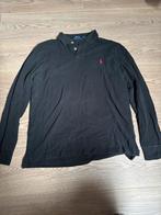 Polo Ralph Lauren Heren Polo Shirt Lange Mouw Zwart, Verzenden, Zo goed als nieuw, Zwart, Halswijdte 39/40 (M)