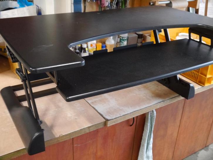 buro verhoger / zit sta module, Huis en Inrichting, Bureaus, Gebruikt, Stabureau, In hoogte verstelbaar, Ophalen