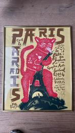 Leuke schilderij met goudkleurige lijst, Ophalen of Verzenden, Schilderij, Minder dan 50 cm