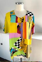 Sandro kleuren blouse korte mouw silk 42 zgan CHCS, Sandro, Ophalen of Verzenden, Zo goed als nieuw