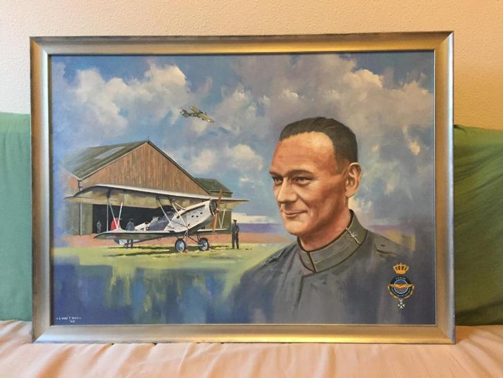 Lam van ‘t Hof (1933- tot heden) luchtvaart., Antiek en Kunst, Kunst | Schilderijen | Klassiek, Ophalen of Verzenden