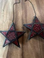 Glas in lood raamhanger ster , kerst, Huis en Inrichting, Woonaccessoires | Kandelaars en Kaarsen, Overige materialen, Ophalen of Verzenden