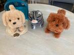 Honden en Kat  bewegend met geluid, Kinderen en Baby's, Speelgoed | Knuffels en Pluche, Ophalen of Verzenden, Zo goed als nieuw