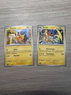 Pikachu en Raichu PAL, Ophalen of Verzenden, Zo goed als nieuw, Losse kaart