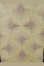 14023 geel paars retro behang met wolkachtig seventies swiet, Ophalen of Verzenden, Minder dan 10 m², Beige