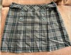 Nieuw, 1x gedragen plooirok kort geblokt maat 42, Bruin, Maat 42/44 (L), Nieuw, Ophalen of Verzenden