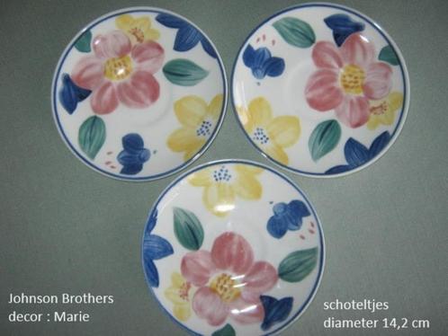 schoteltjes voor koffie- of theekopje Johnson Brothers marie, Huis en Inrichting, Keuken | Servies, Zo goed als nieuw, Porselein