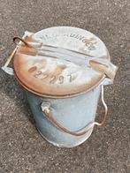 Vintage zinken vuilnis emmer Vlaardingen, Ophalen, Zo goed als nieuw, Minder dan 50 cm