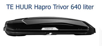 Te huur: Hapro Trivor 640L XXXL Brilliant Black dakkoffer beschikbaar voor biedingen