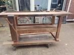 Oude houten werkbank, Antiek en Kunst, Ophalen