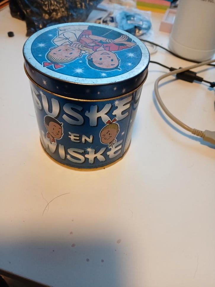 Vintage Suske en Wiske Stroopwafelblik, Verzamelen, Blikken, Gebruikt, Koek(jes), Overige merken, Ophalen of Verzenden