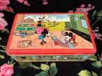Vintage Disney blik met Mickey en Minnie Mouse en Goofy, Ophalen of Verzenden