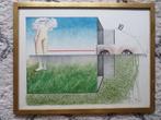 Tekening Adriaan de Kruiff; zien, Antiek en Kunst, Kunst | Tekeningen en Foto's, Ophalen of Verzenden