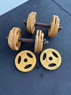 Dumbbellset 30 kg Gietijzer “Gripper” – zwart & goud, Ophalen, Gebruikt, Benen, Dumbbell
