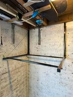 Zwart bandenrek voor aan de wand, Auto diversen, Velgenbomen, Ophalen, Zo goed als nieuw