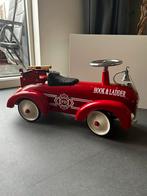 Vintage loopauto Brandweerwagen Metaal, Ophalen, Zo goed als nieuw, Loopvoertuig