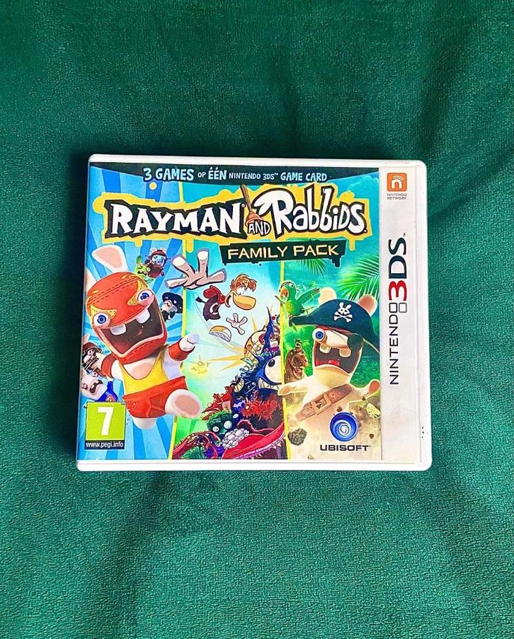 Rayman and Rabbids Family Pack, Spelcomputers en Games, Games | Nintendo 2DS en 3DS, Zo goed als nieuw, Avontuur en Actie, 1 speler
