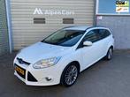 Ford Focus Wagon 1.0 EcoBoost Titanium Airco / Stoelverw / T, Euro 5, Gebruikt, Wit, Handgeschakeld