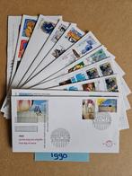 FDC JAAR 1990 - COMPLEET - 11 EERSTE DAG ENVELOPPEN, Ophalen of Verzenden, Onbeschreven, Nederland