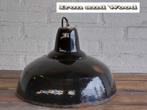 Vintage brocante emaille oude lamp afmeting H25 D35- oud, Antiek en Kunst, Ophalen of Verzenden