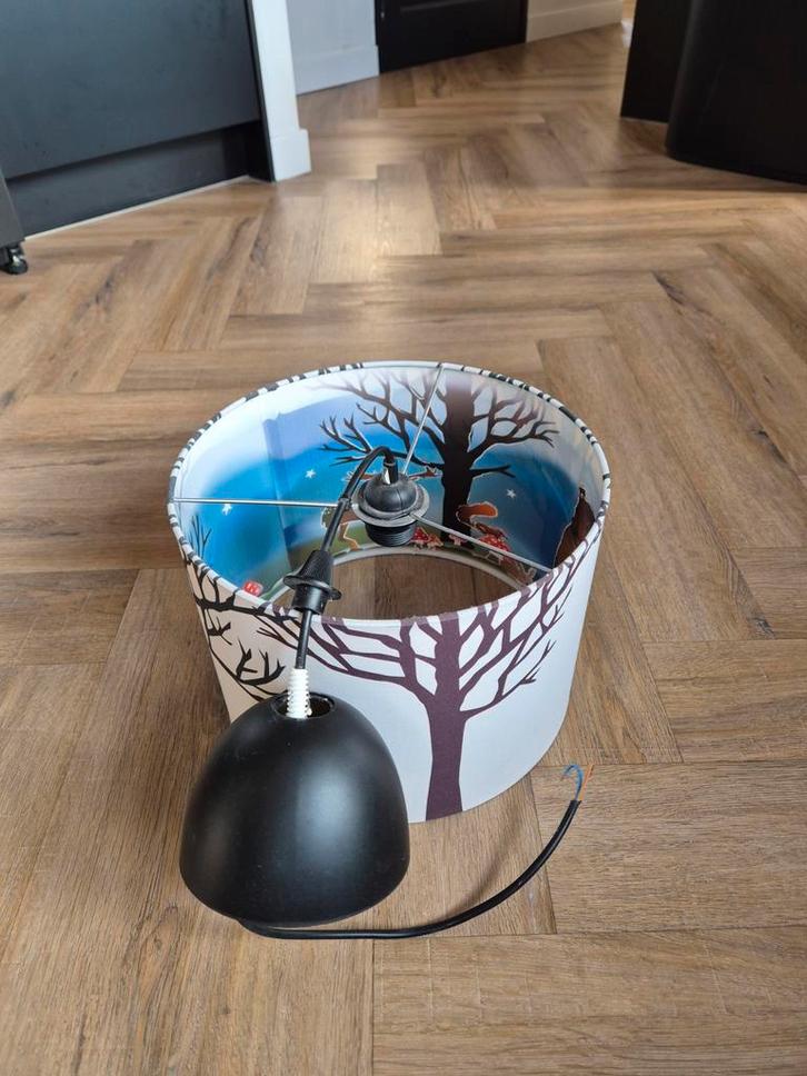 Hartendief Lampenkap Bos Thema, Huis en Inrichting, Lampen | Vloerlampen, Gebruikt, Minder dan 100 cm, Stof, Ophalen of Verzenden