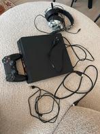 PlayStation 4 Slim + Controller & Headset, Spelcomputers en Games, Spelcomputers | Sony PlayStation 4, Ophalen, Gebruikt, 1 TB