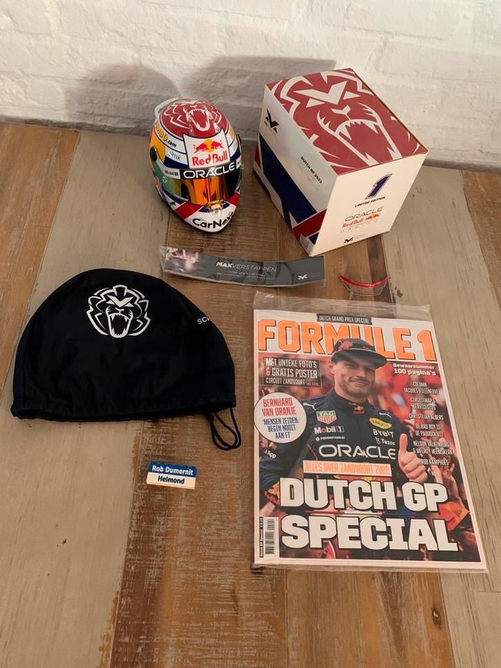 Max Verstappen helm 1/2, Zandvoort 2022, Verzamelen, Automerken, Motoren en Formule 1, Nieuw, Formule 1, Ophalen of Verzenden