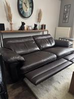 💤😴Elektrische echt leren relaxbank 3 zits (2 x1,5)😴💤, Huis en Inrichting, Ophalen, Gebruikt, 100 tot 125 cm, Driepersoons