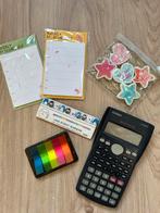 Schoolpakket: Rekenmachine, Gummen & Meer, Diversen, Schoolbenodigdheden, Ophalen of Verzenden, Gebruikt