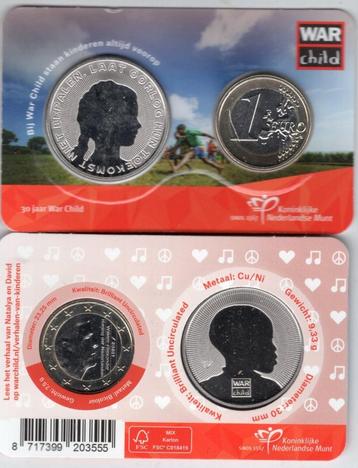 1 Euro Nederland 2025 - BU Coincard  - 30 jaar War Child  beschikbaar voor biedingen