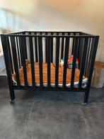 Baby box zwart met wieltjes, Kinderen en Baby's, Boxen, Ophalen, Gebruikt, Rechthoekig, In hoogte verstelbaar